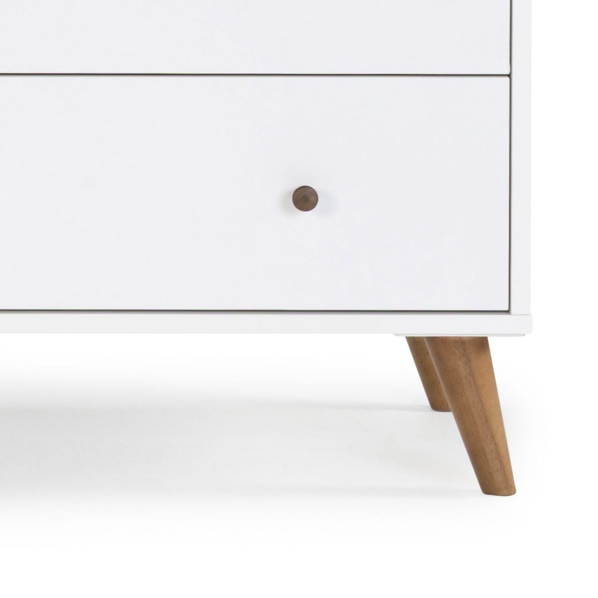 Dadada Austin 5-Drawer Dresser - White / Walnut Oak