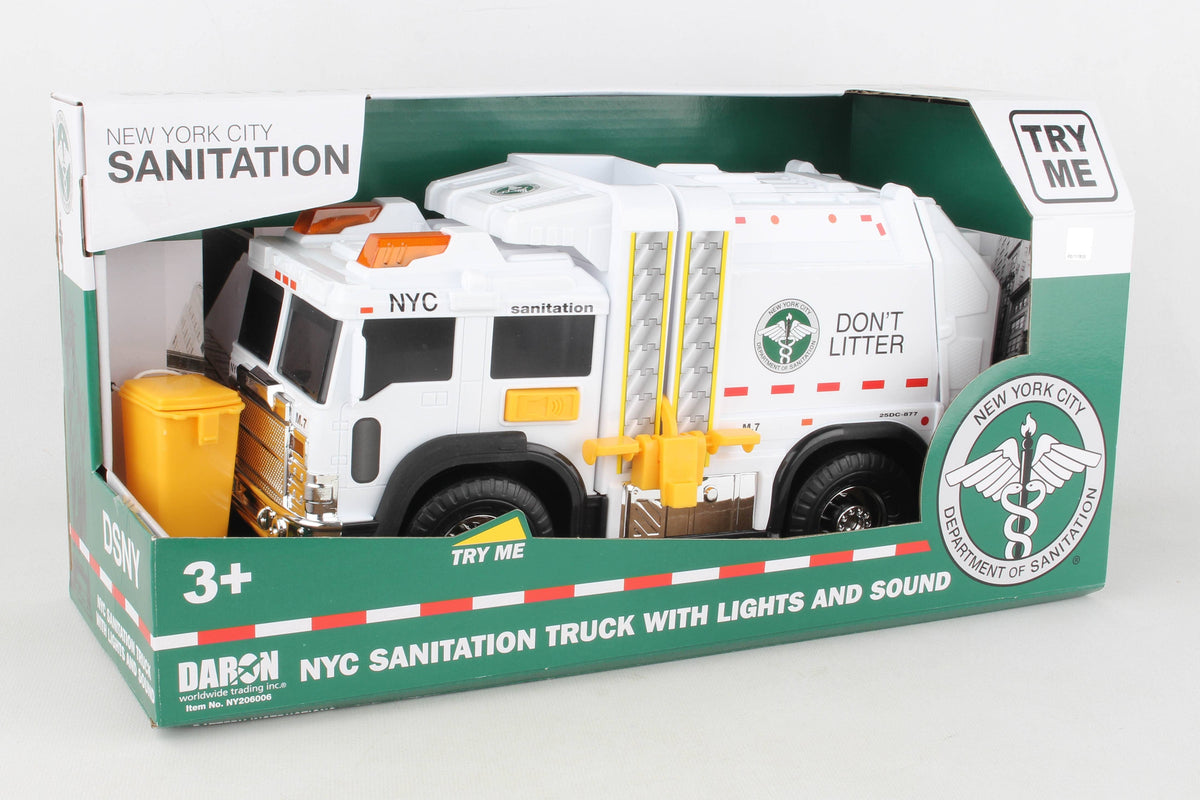 Daron Toys NYC Sanitation Garbage Truck with Lights & Sound