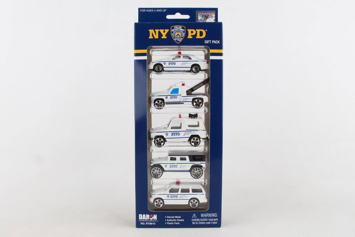 Daron Toys NYPD 5 Piece Toy Car/Truck Gift Set