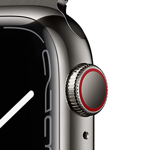 Apple Watch Series 7 41MM GPS+CEL Graphite Stainless Steel W/ Graph Mil Loop - MKHK3LL/A