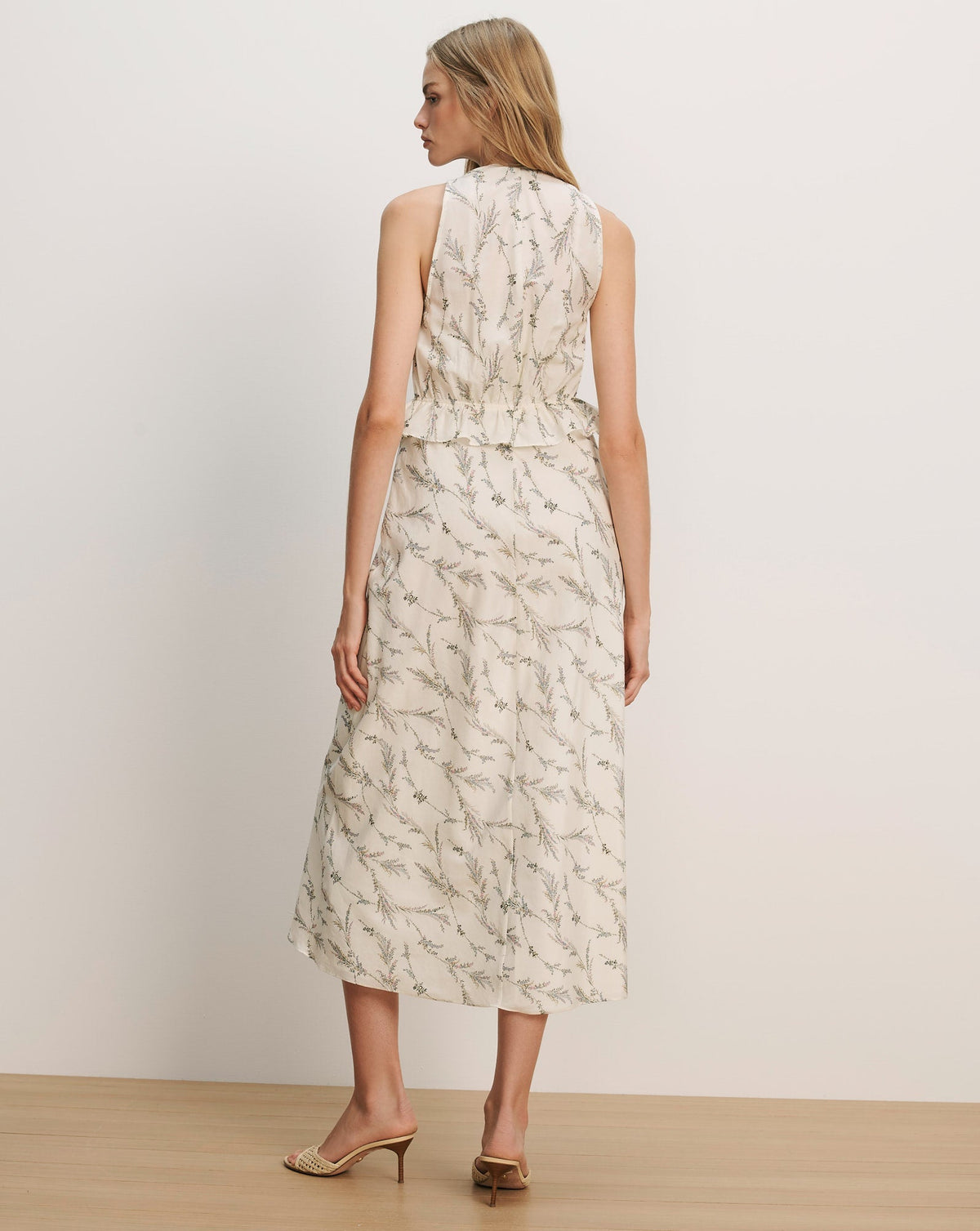 Dominick Sleeveless Floral Midi Dress