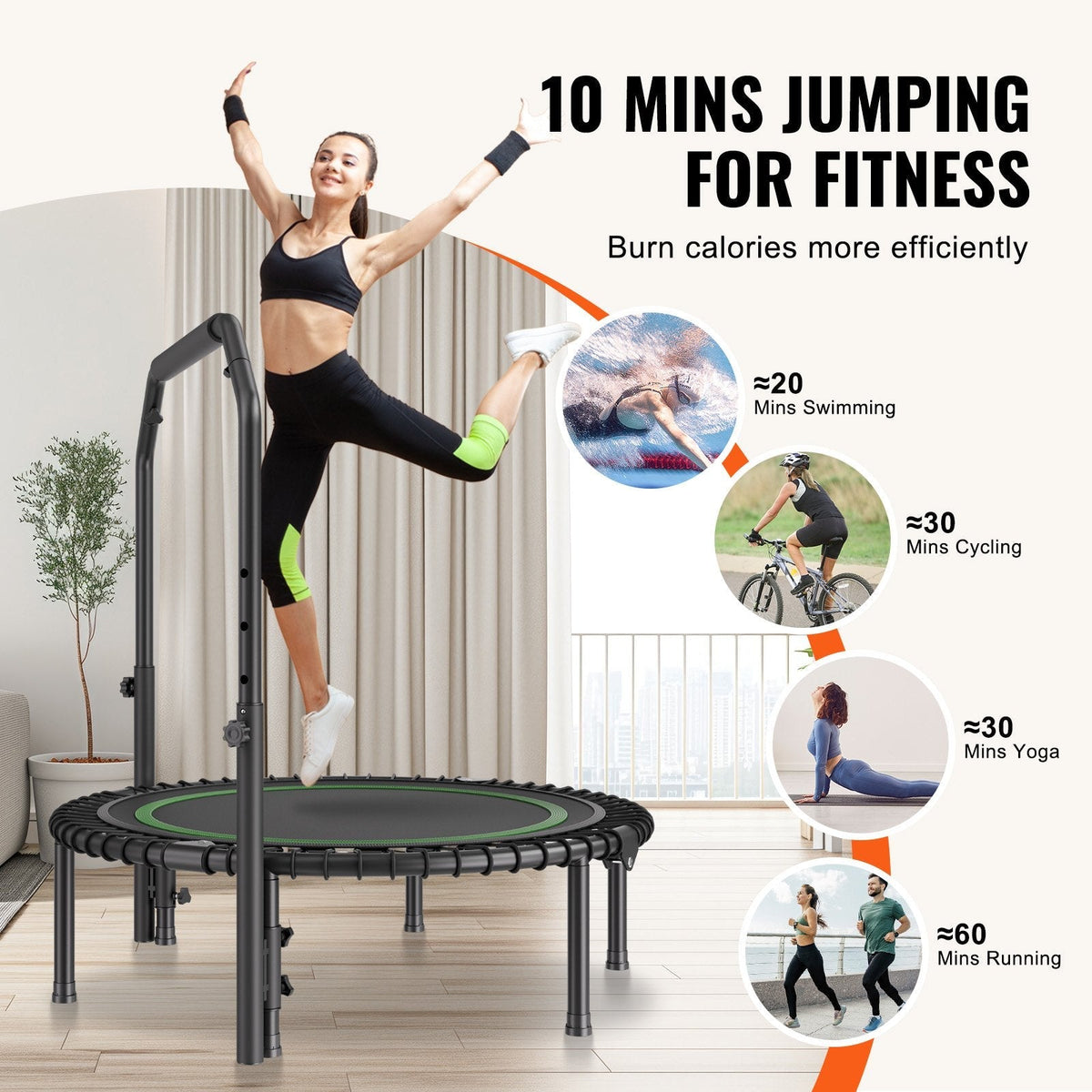 40" Foldable Mini Trampoline & Rebounders