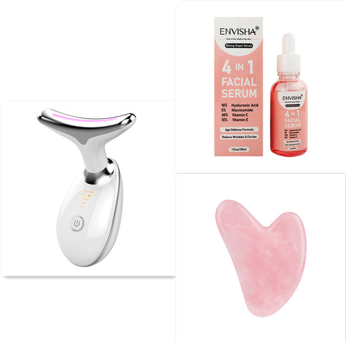 EMS Thermal LED Microcurrent Beauty Device Neck & Face Massager