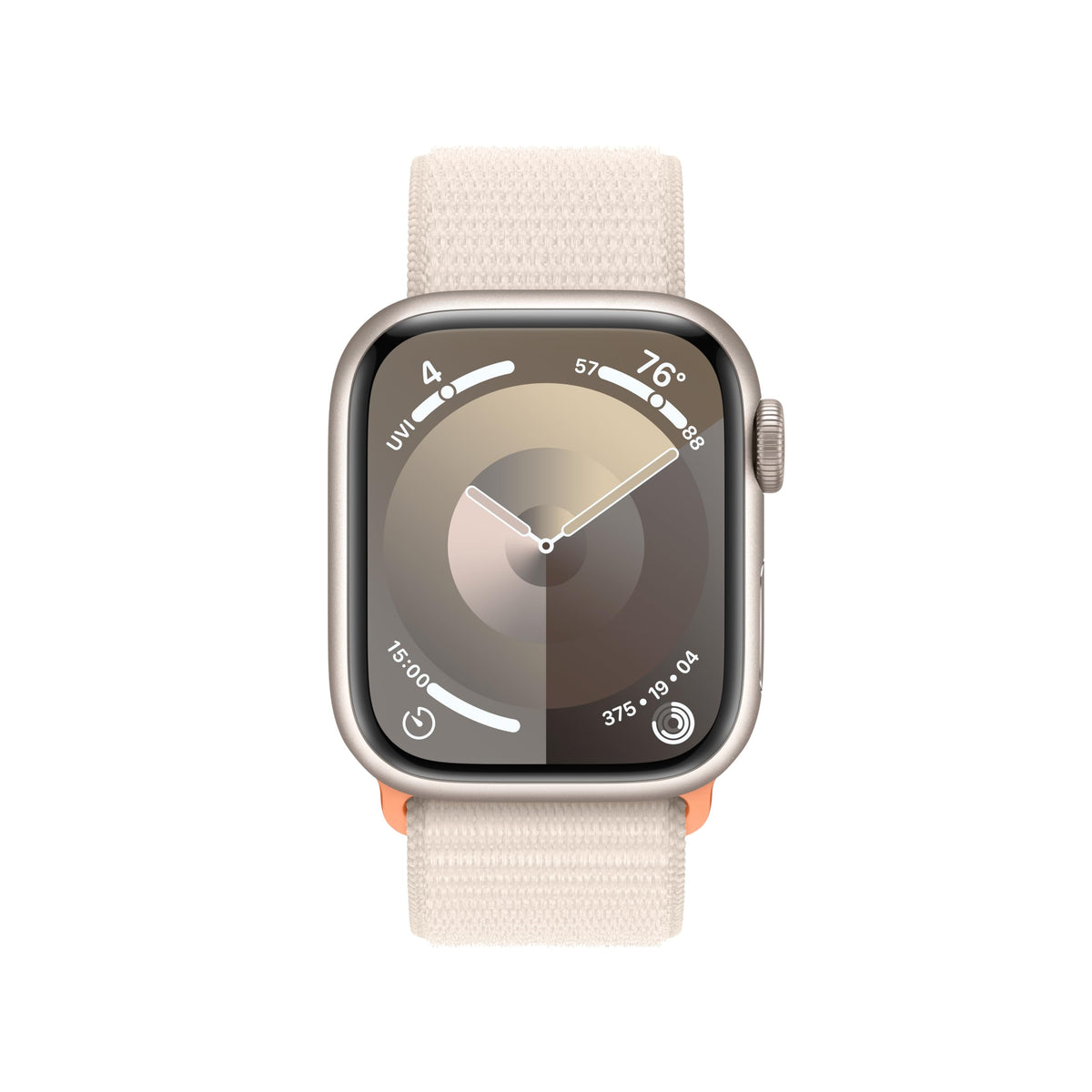 Apple Watch Series 9 (GPS) 41mm Aluminum Case with Starlight Sport Loop - Adj - Starlight - MR8V3LL/A