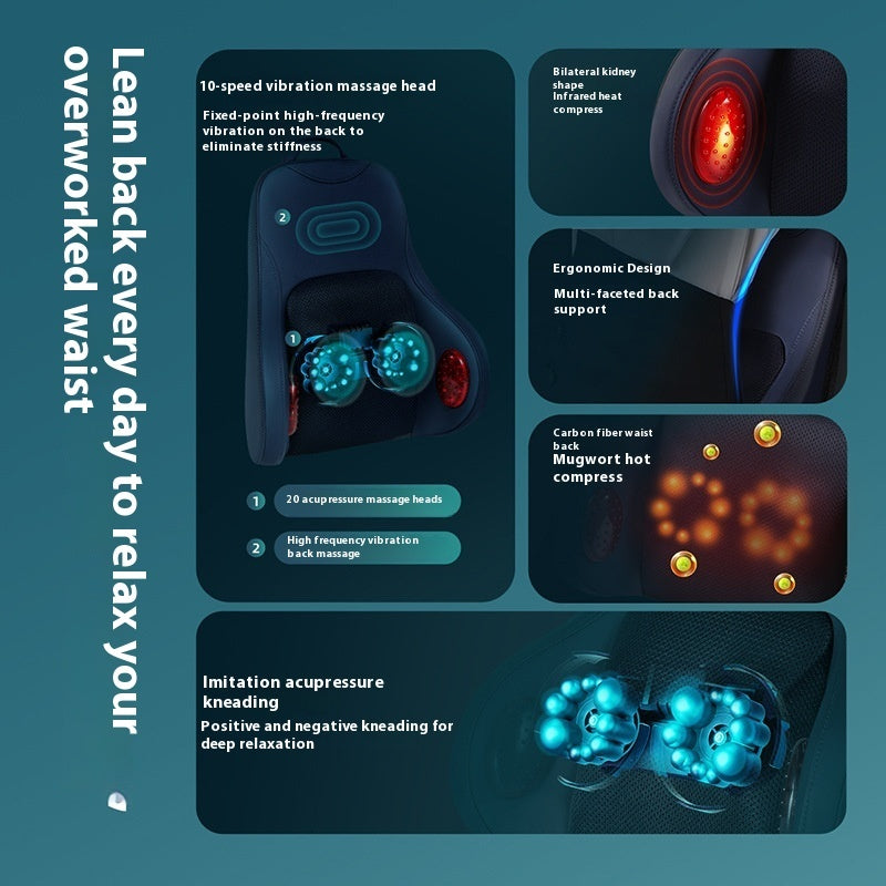 Electric Kneading Massage Pillow for Neck & Back
