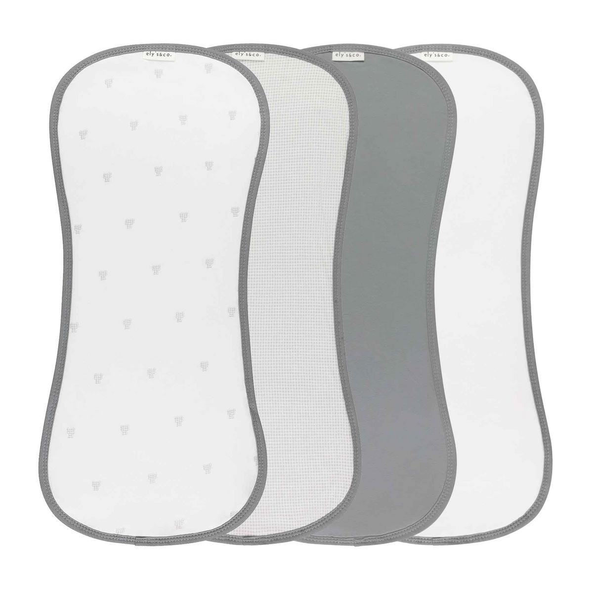 Ely's & Co. 4 Pack Absorbent Burp Cloths - Gingham Bear Collection