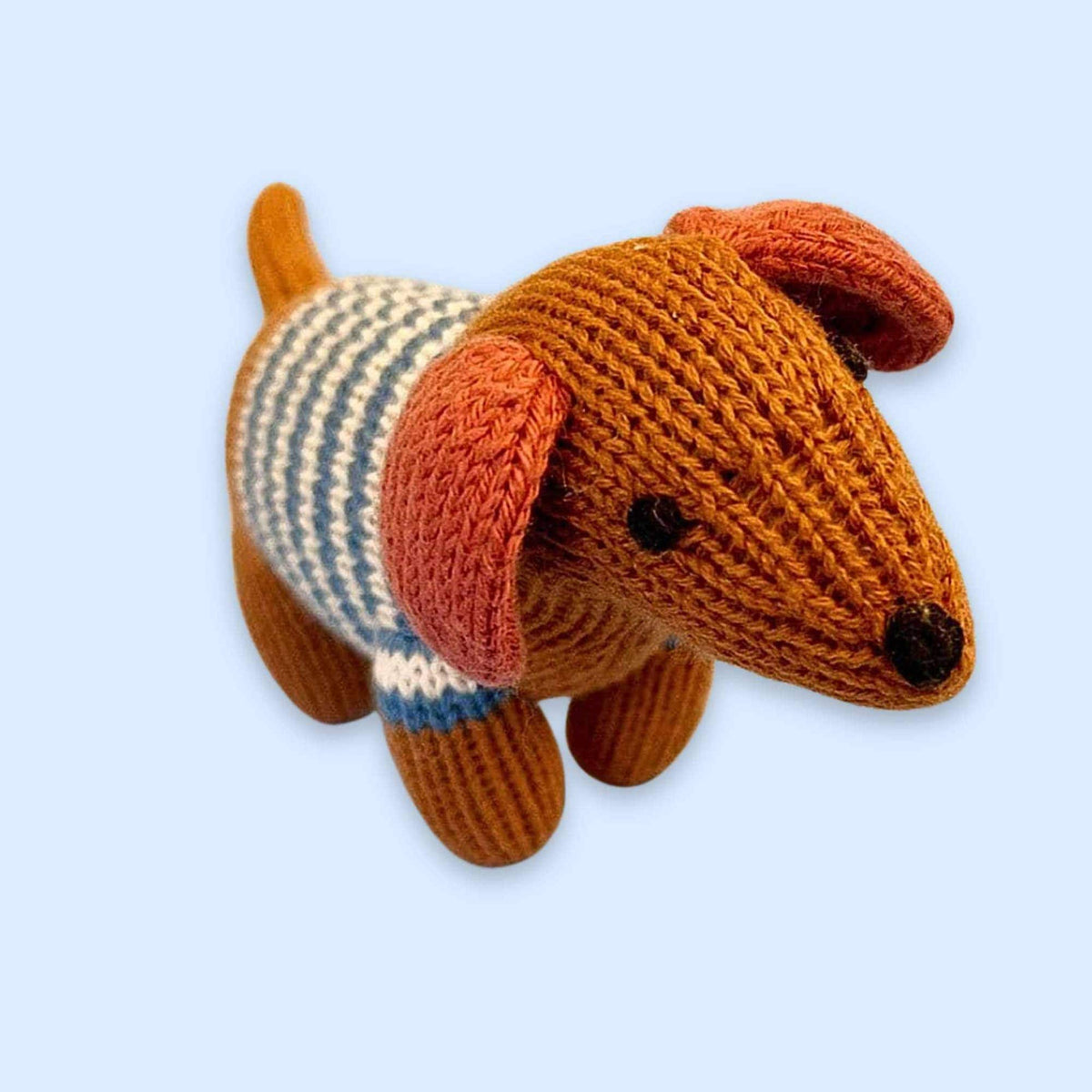 Estella Dog Rattle for Babies (Handmade)