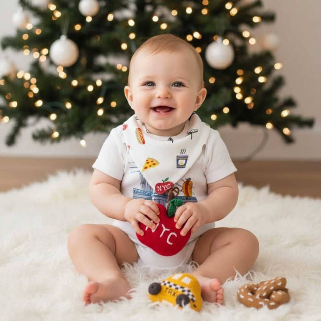 Estella Organic Baby Onesie with Brooklyn Buddies - 0-3 Months