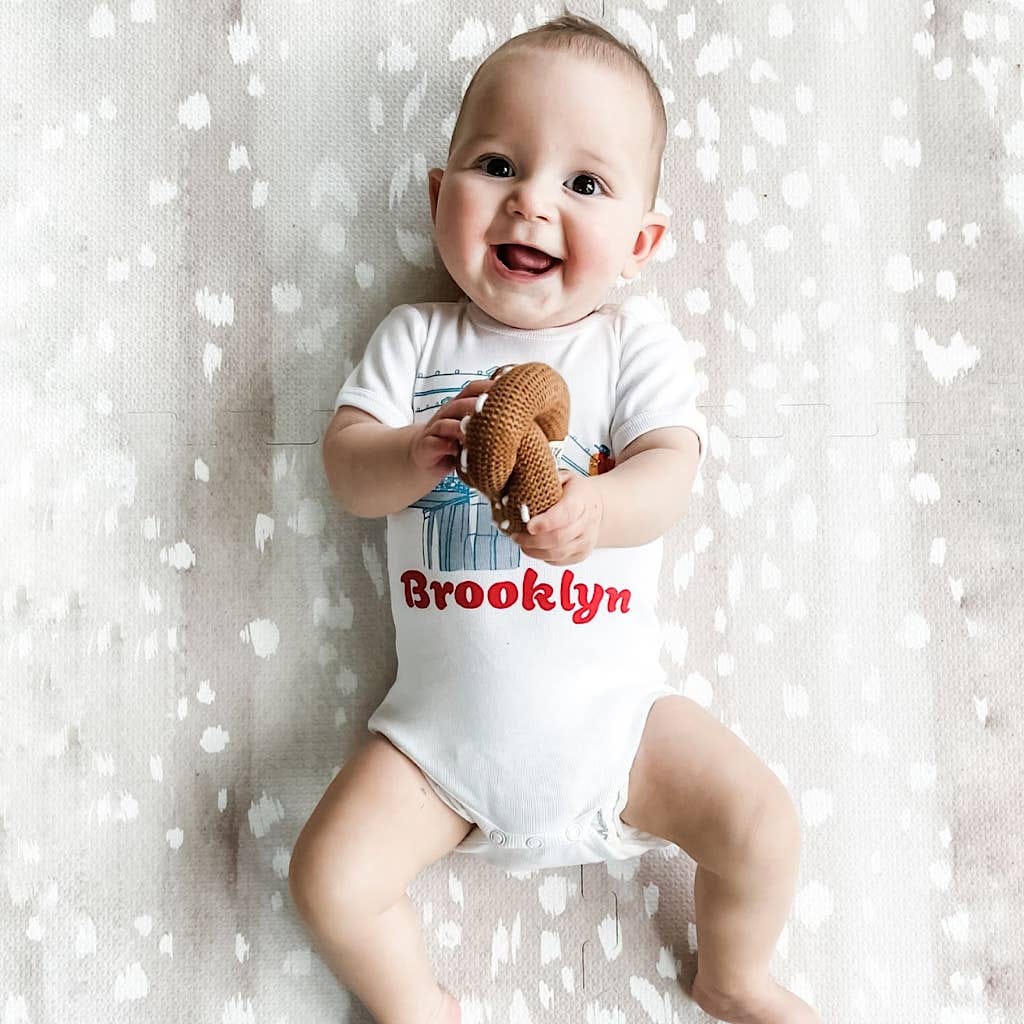 Estella Organic Baby Onesie with Brooklyn Buddies - 3-6 Months