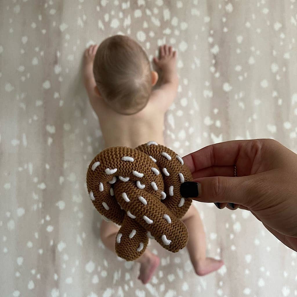 Estella Organic Baby Toy - Pretzel Rattle (Handmade)