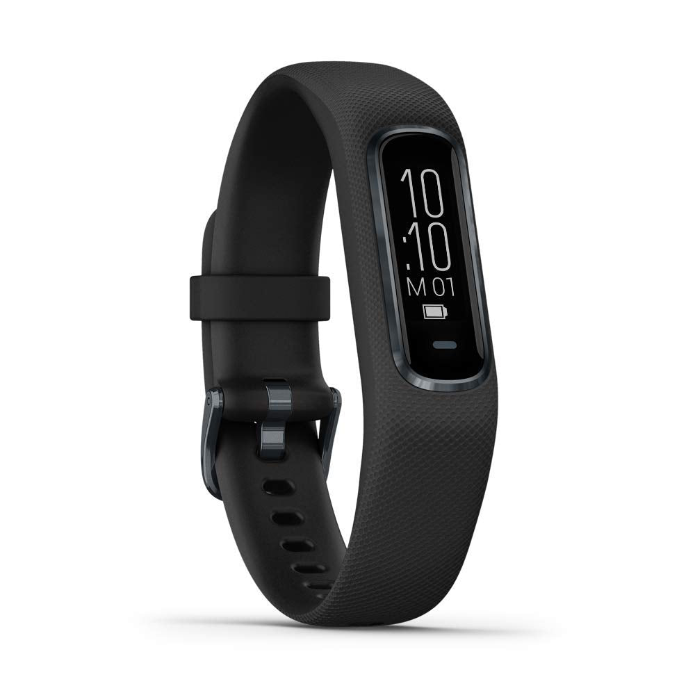 Garmin vívosmart 4, Activity and Fitness Tracker Midnight w/Black Band, Large - 010-01995-13