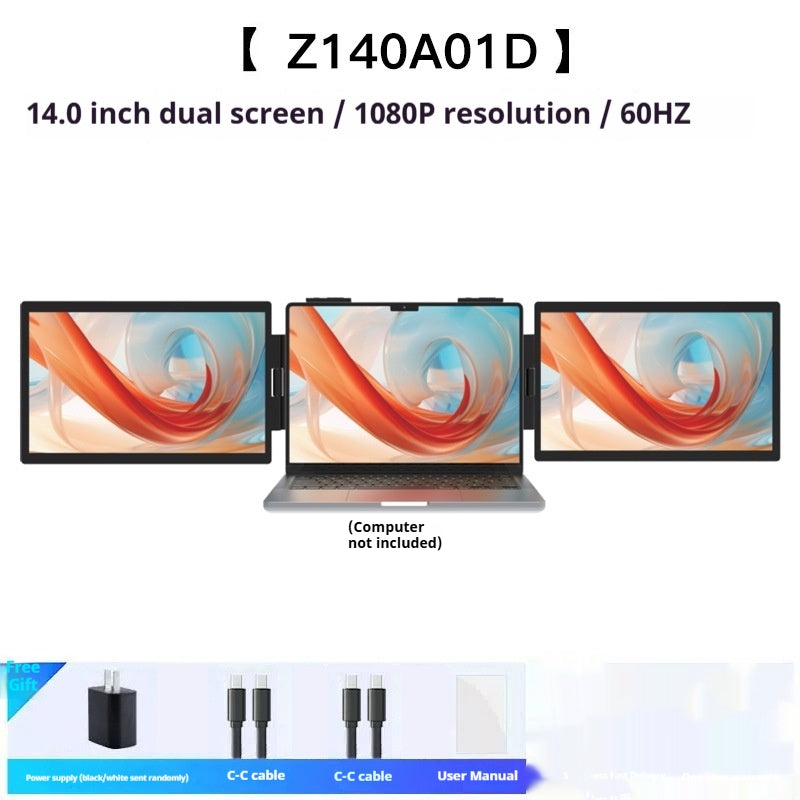 14-Inch Dual-Screen Portable Monitor
