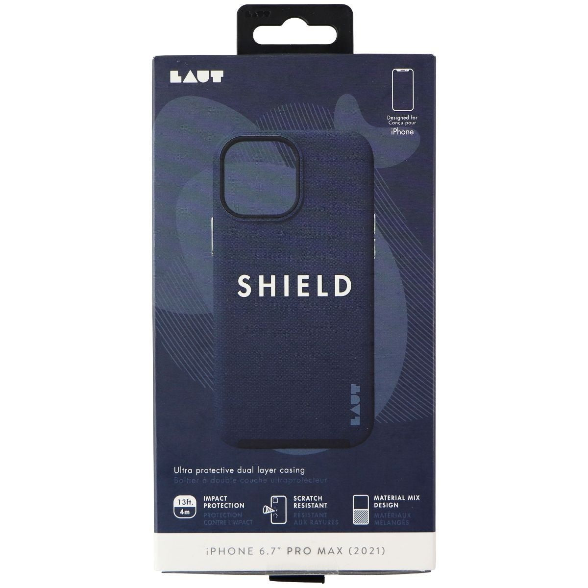 LAUT Shield Series Dual Layer Case for Apple iPhone 13 Pro Max - Indigo Blue - New