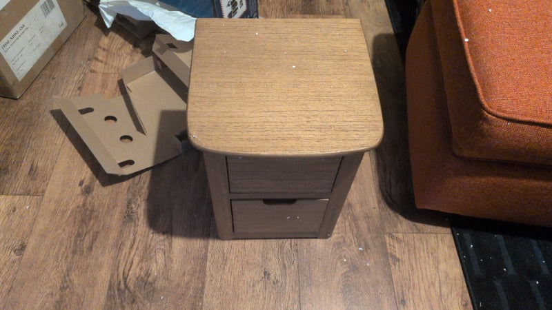 Norway Narrow Oak Bedside Table (Damaged)