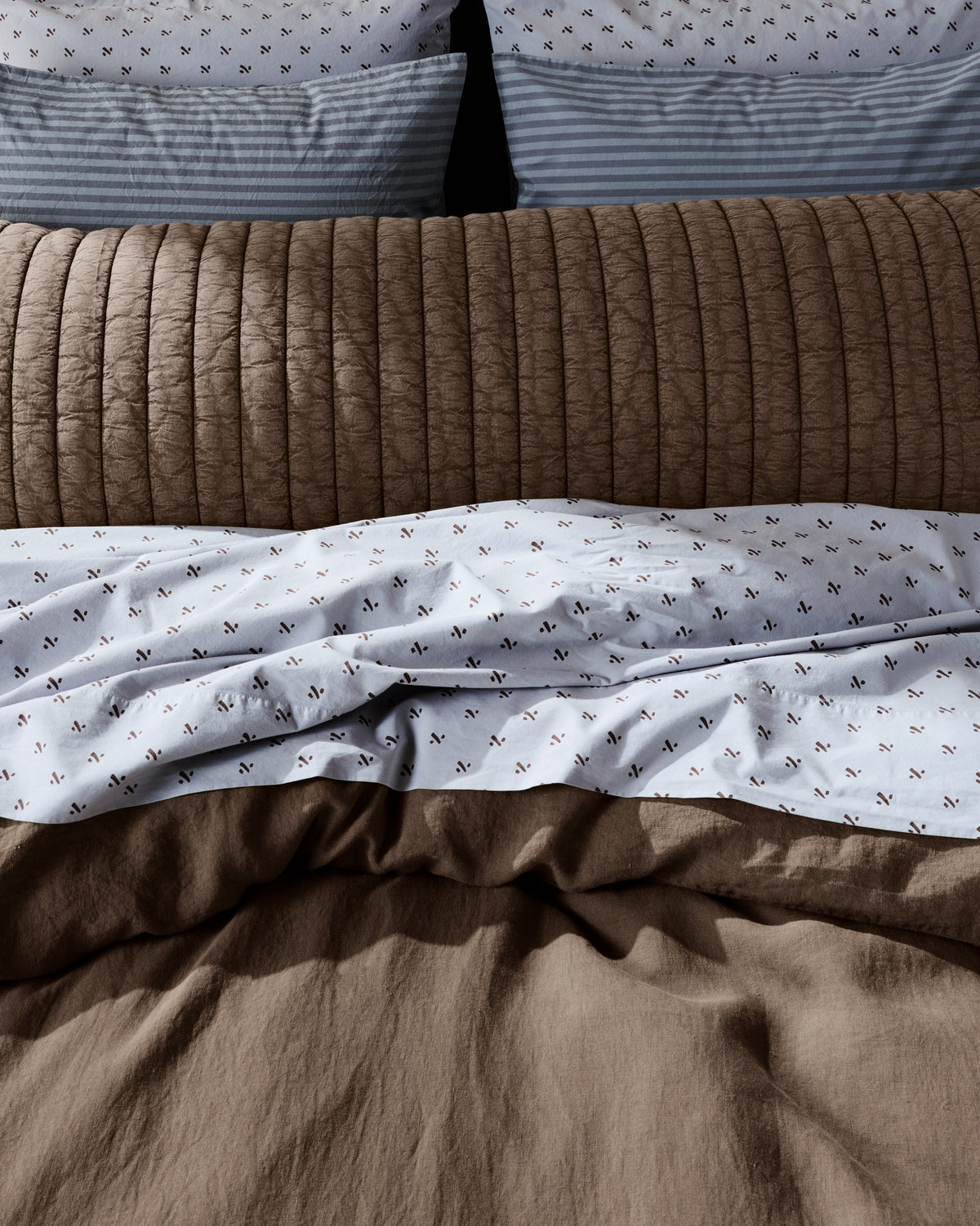 Garment Dyed Channel Body Pillow Cover - FINAL SALE (Warm Grey)