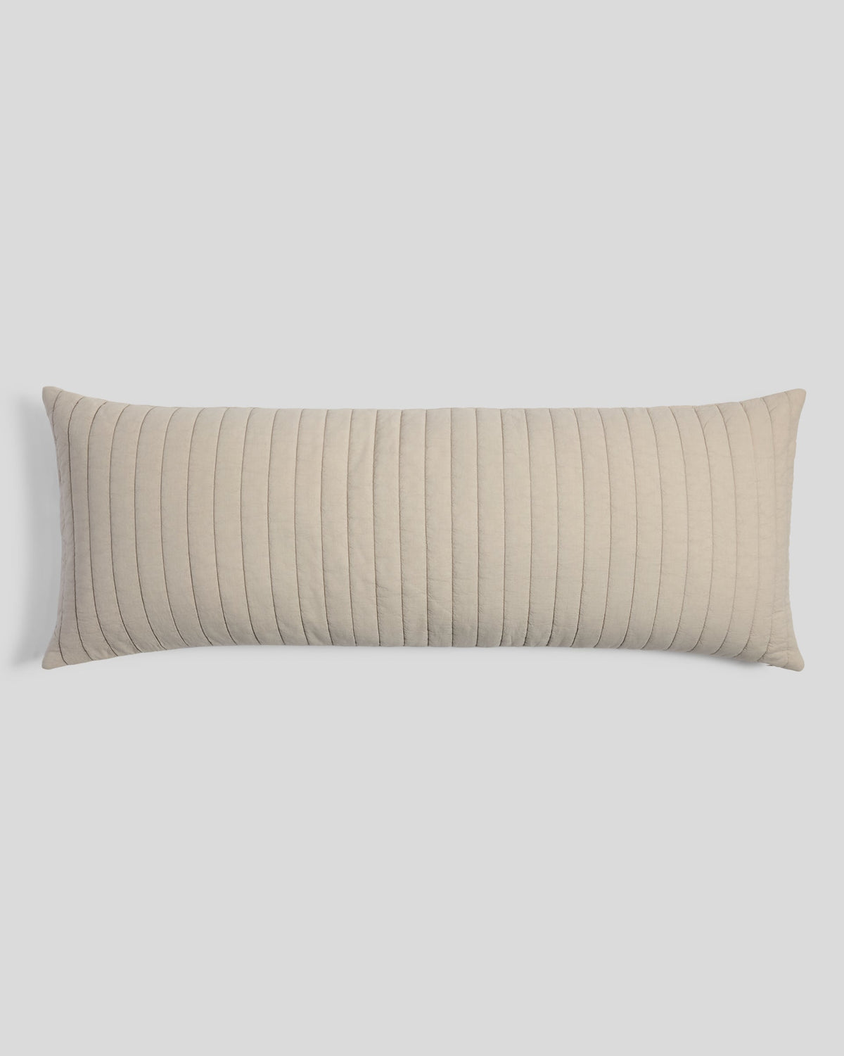 Garment Dyed Channel Body Pillow Cover - FINAL SALE (Bone)