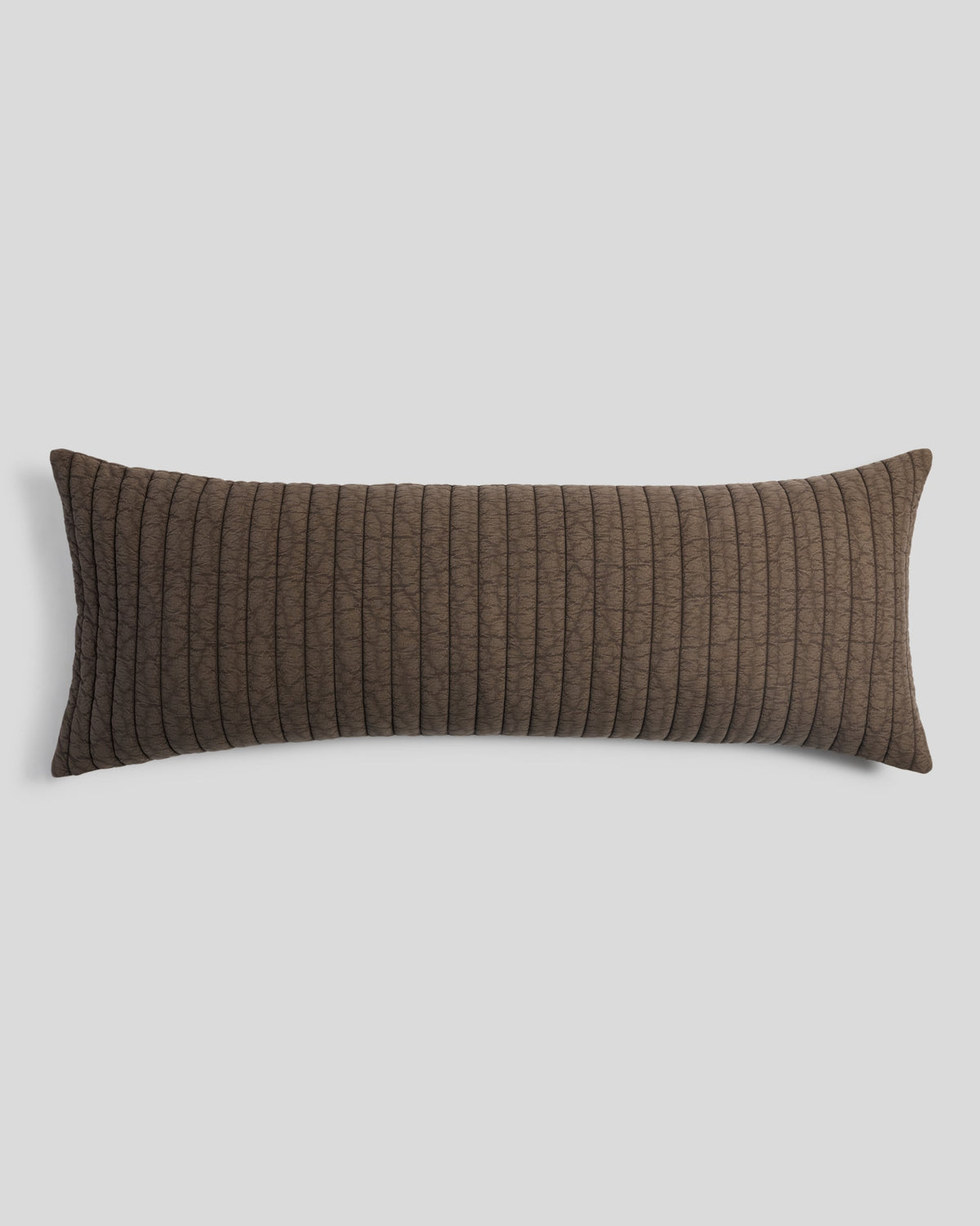 Garment Dyed Channel Body Pillow Cover - FINAL SALE (Warm Grey)