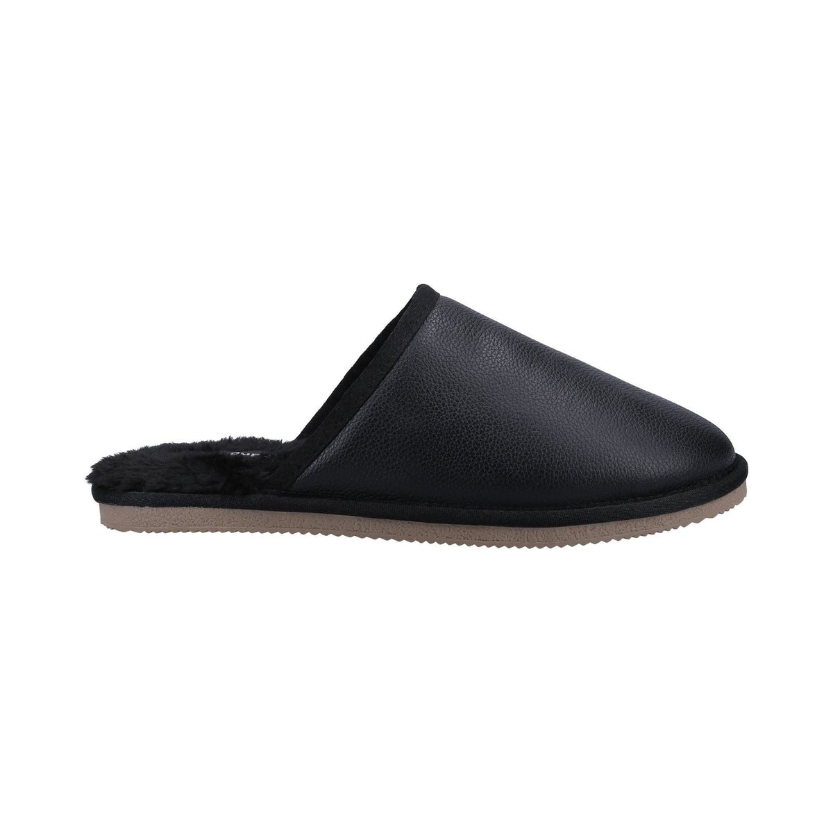 Hush Puppies Coady Leather Slipper Mens - Black