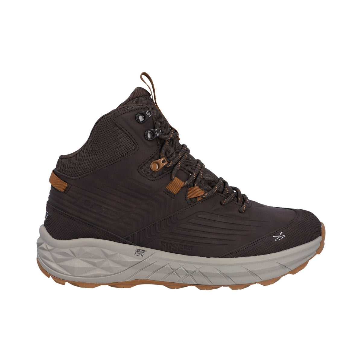 Hi-Tec Fuse Trek Mid Mens Hiking Boot - Chocolate Brown/Timber Wolf