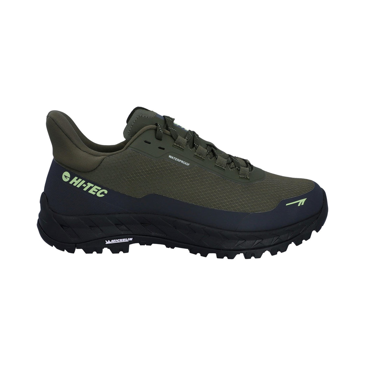 Hi-Tec ALTITUDE LITE WP Mens Shoe - Olive Night/Charcoal Grey/Lime