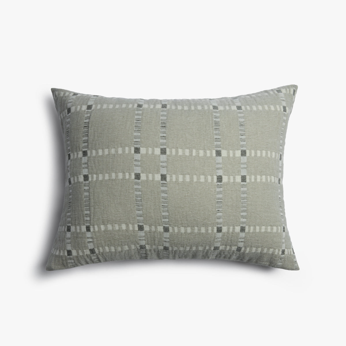 Grid Cotton Wool Sham Set - FINAL SALE (Moss)