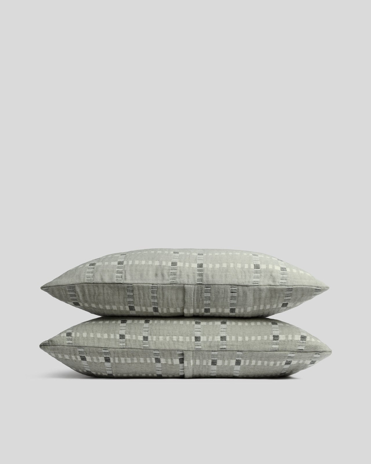 Grid Cotton Wool Sham Set - FINAL SALE (Moss)