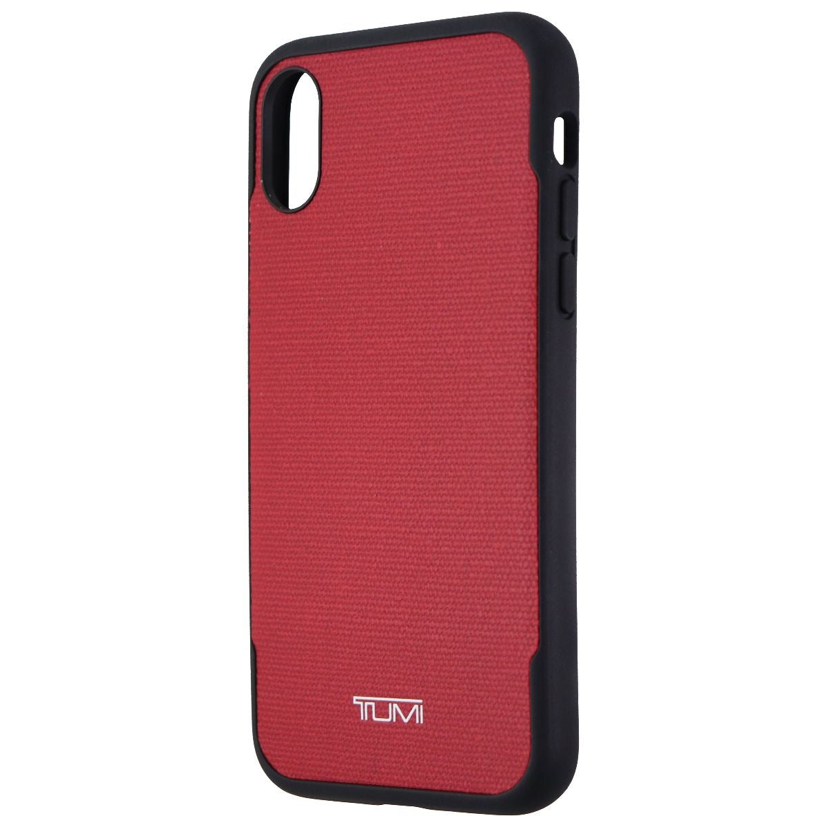 Tumi Canvas Co-Mold Series Hybrid Case for Apple iPhone Xs/X - Red Canvas/Black - New