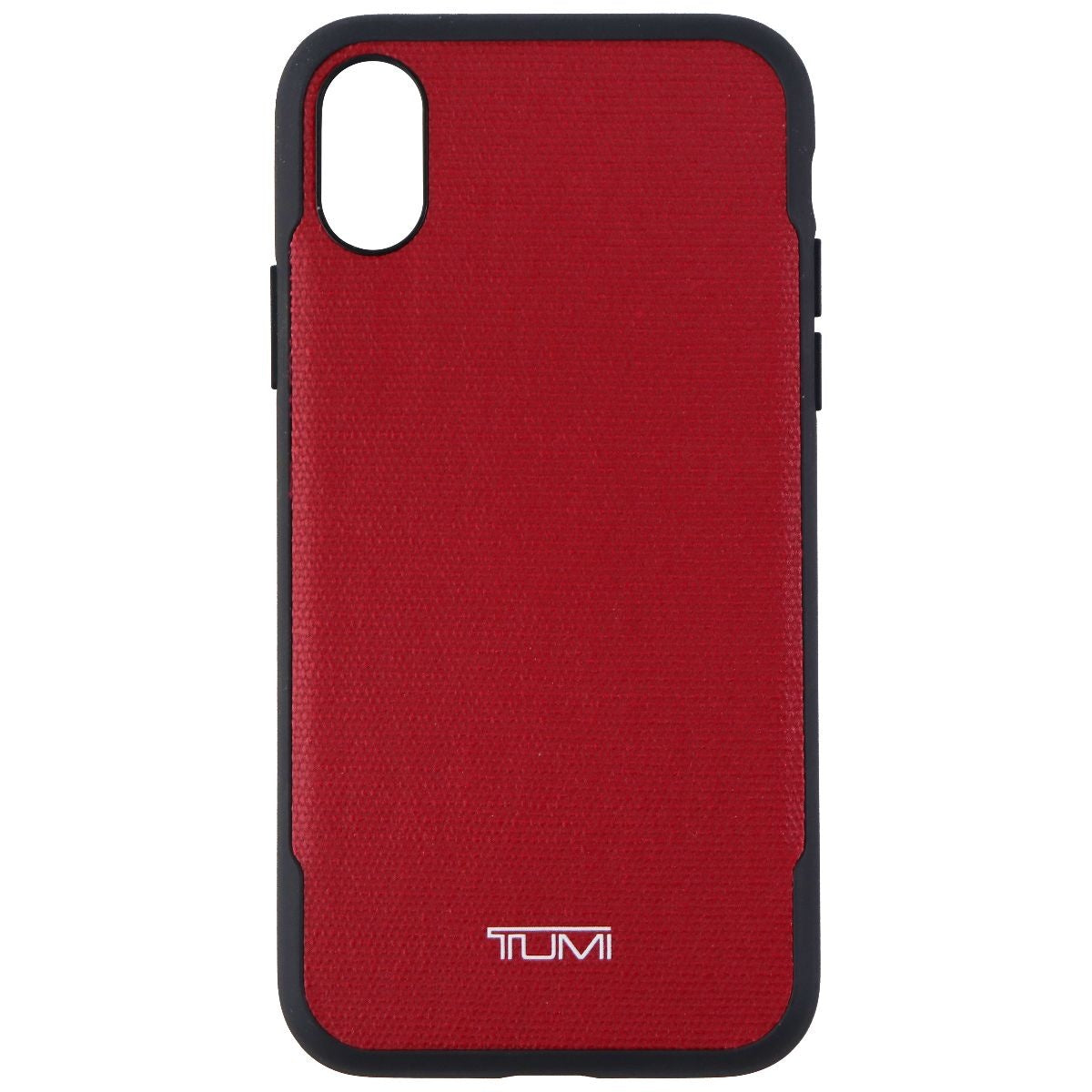 Tumi Canvas Co-Mold Series Hybrid Case for Apple iPhone Xs/X - Red Canvas/Black - New
