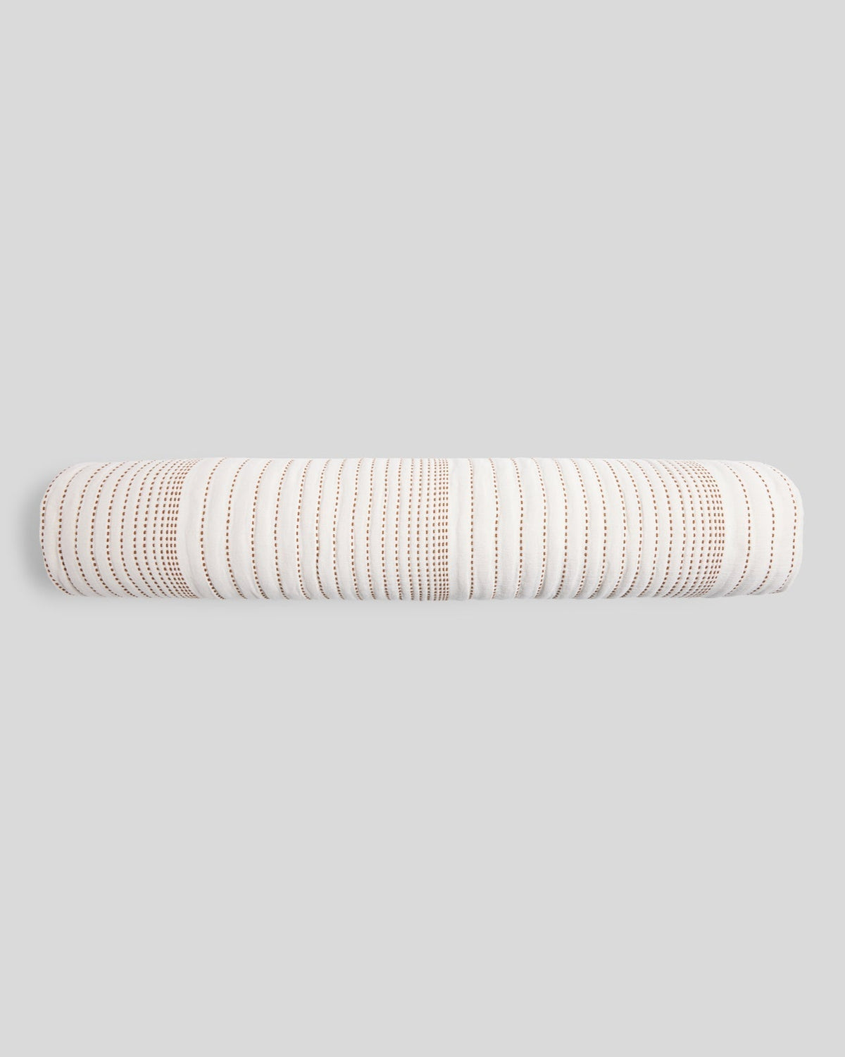 Hand Stitched Bolster Pillow Cover - FINAL SALE (Cream and Tobacco)