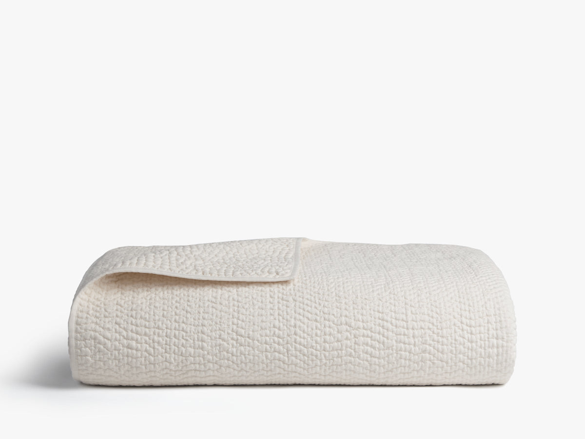 Hand Stitched Cotton Quilt - FINAL SALE (Cream)