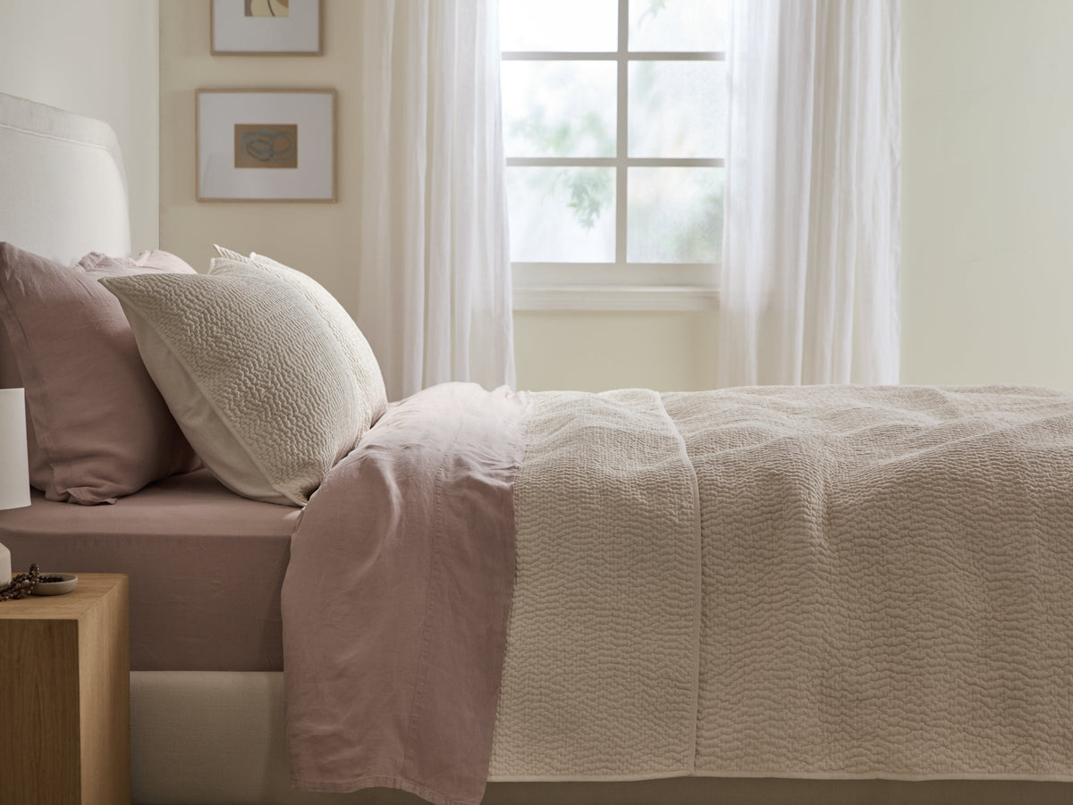 Hand Stitched Cotton Quilt - FINAL SALE (Cream)