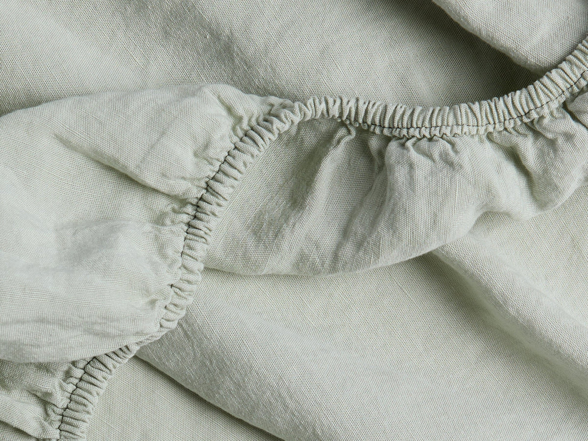 Linen Tencel Fitted Sheet - FINAL SALE (Sage)