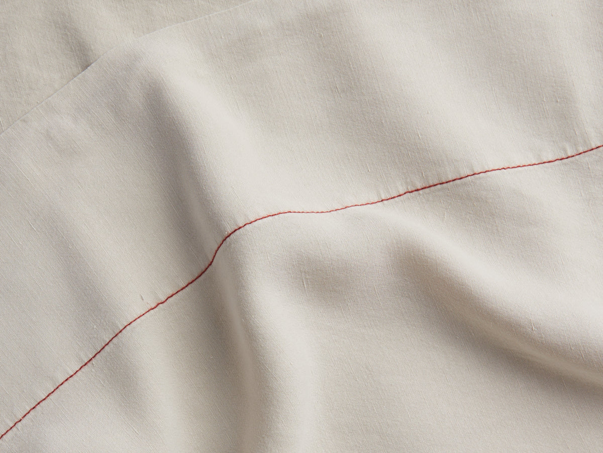 Linen Tencel Sham Set - FINAL SALE (Bone with Canyon)