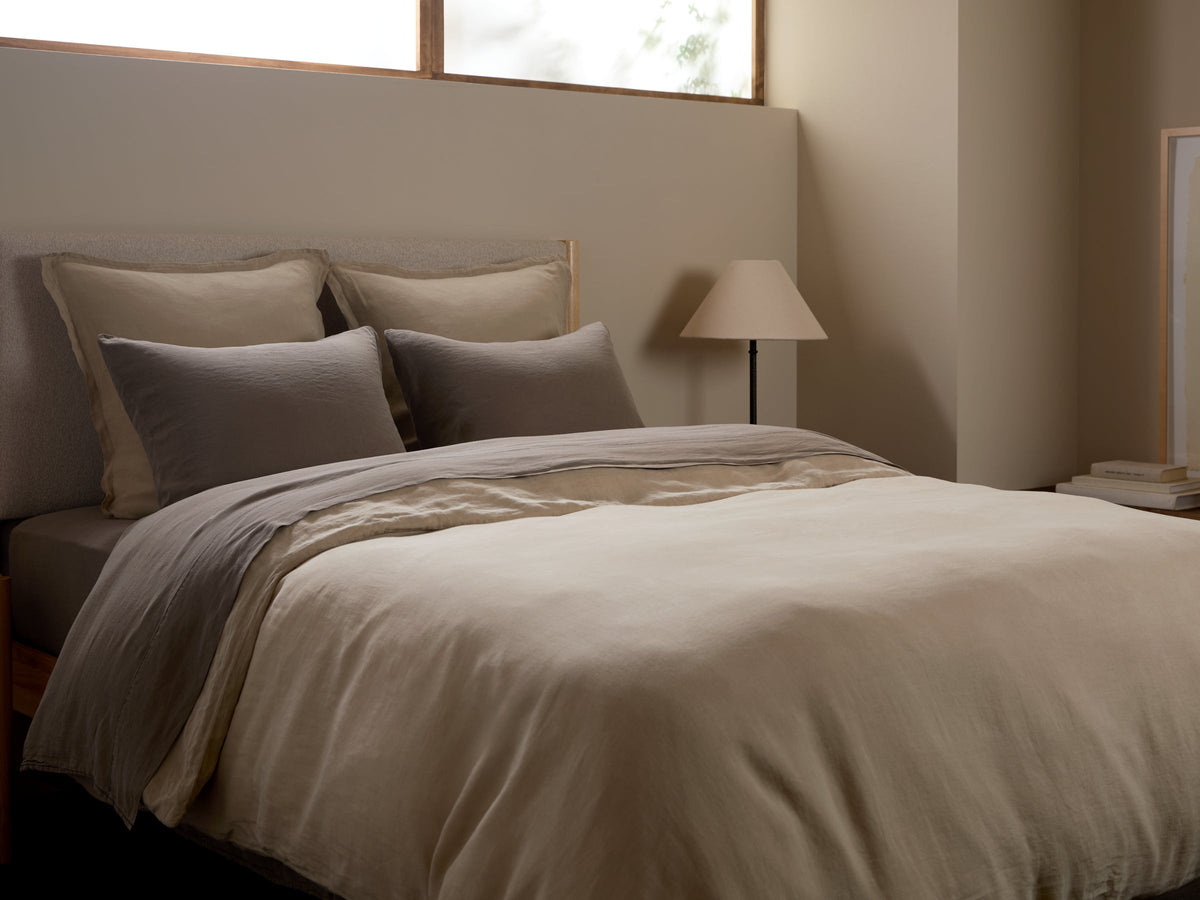 Linen Tencel Sheet Set - Warm Grey K/CK