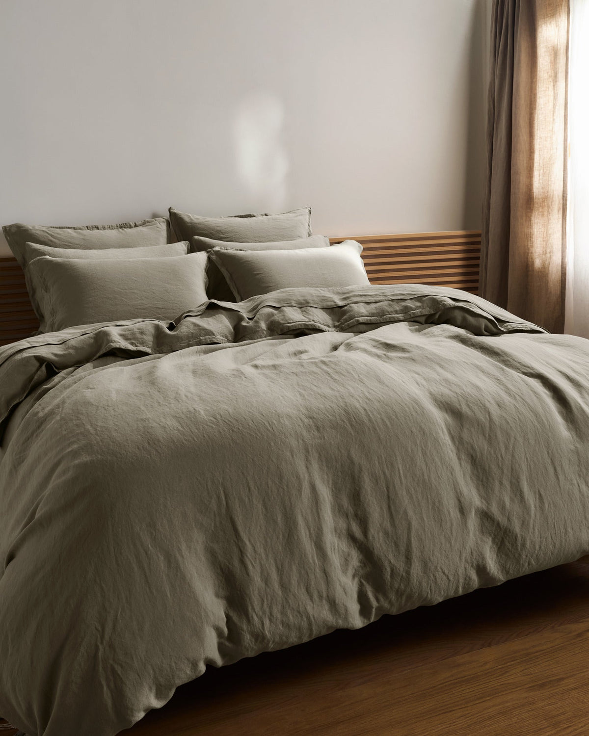 Linen Tencel Euro Sham - FINAL SALE (Moss)