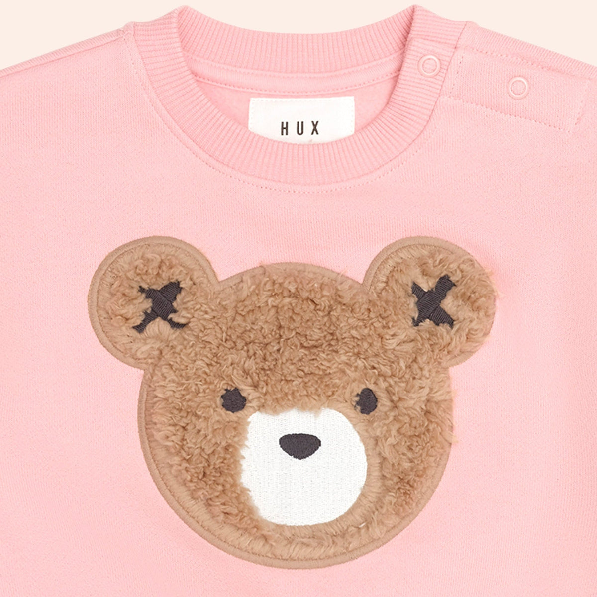 Huxbaby Furry Huxbear Sweatshirt – Vintage Pink, 12-18M