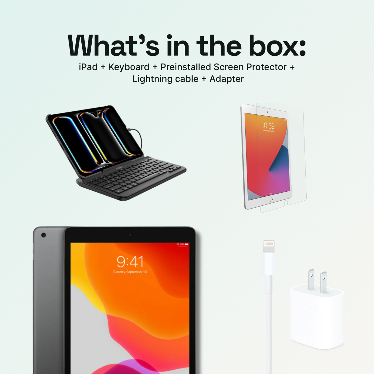 iPad 9th Gen + Belkin Keyboard - Pack
