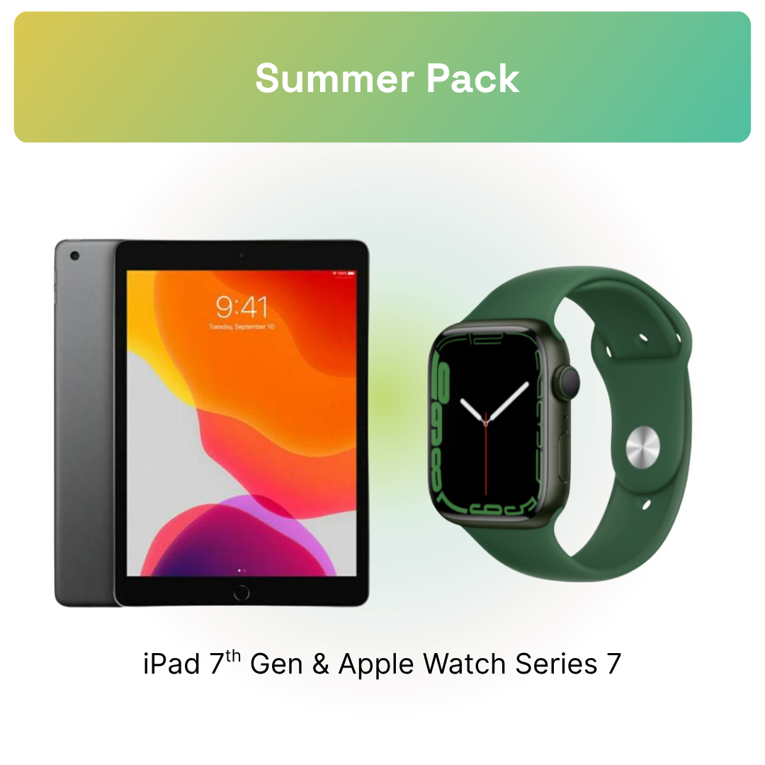 iPad 7th Gen + Apple Watch Series 7 - Summer Pack