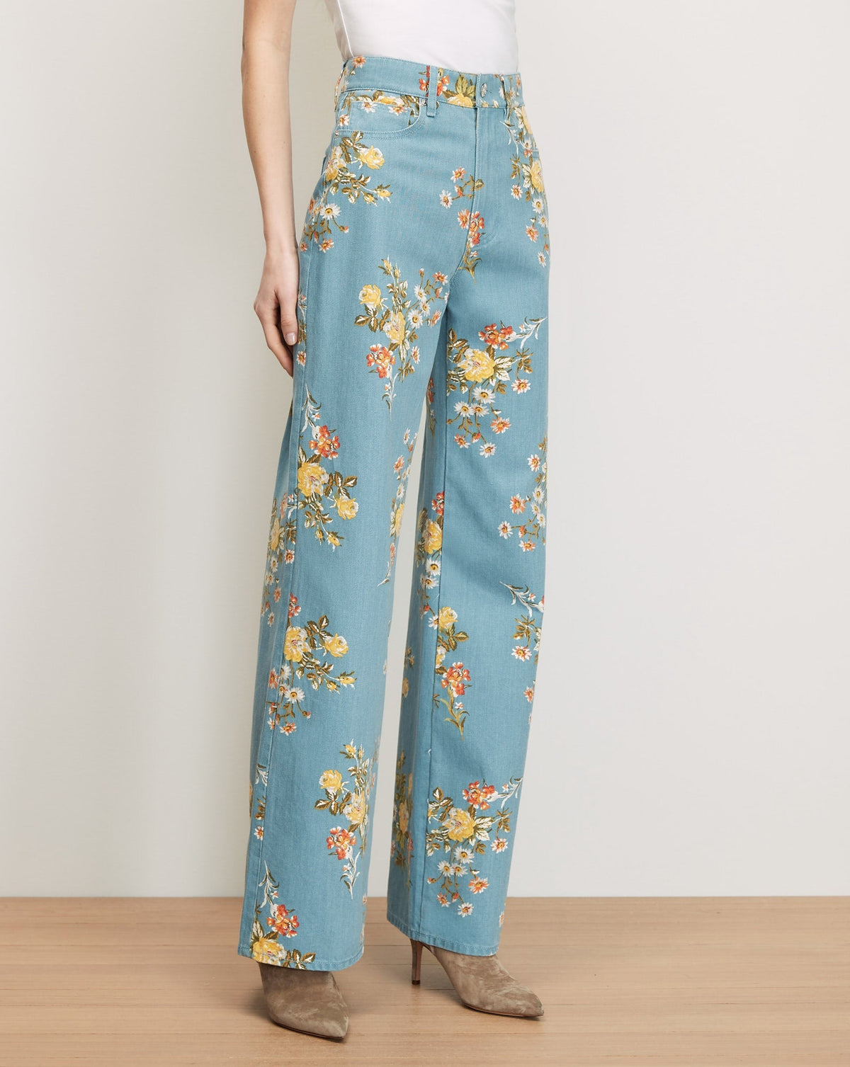 Taylor Floral Wide-Leg Jean