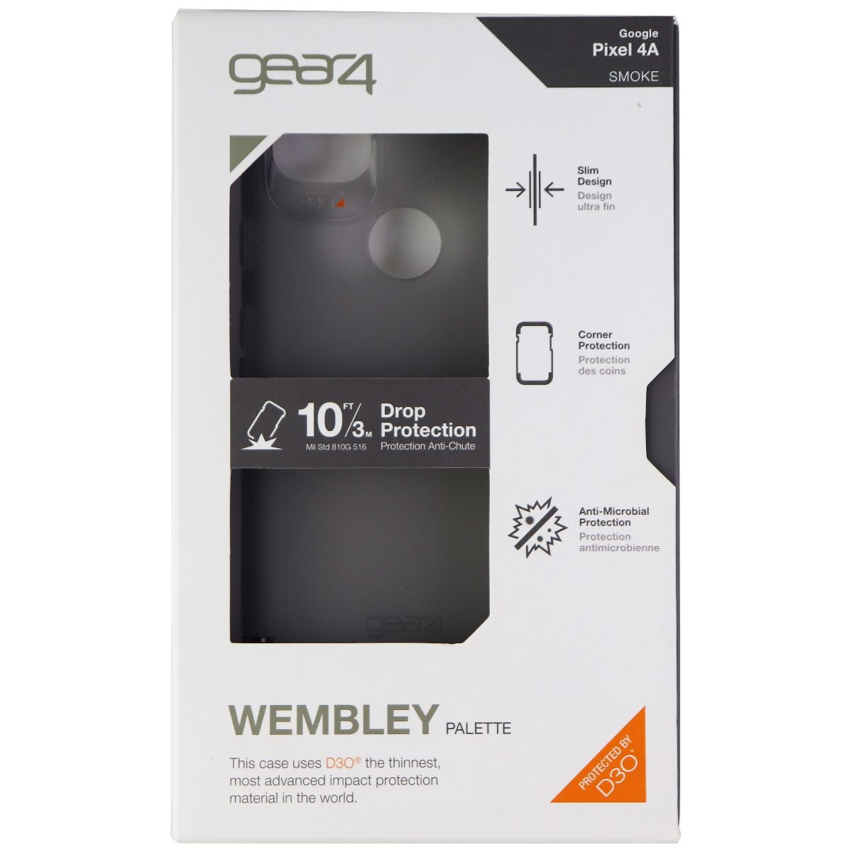 ZAGG Wembley Palette Series Flexible Case for Google Pixel 4a (Non-5G) - Smoke - New