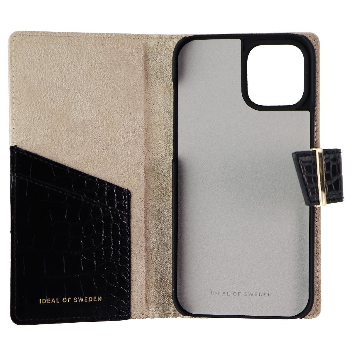 iDeal of Sweden Cora Phone Wallet for iPhone 12 Pro Max - Jet Black Croco - New
