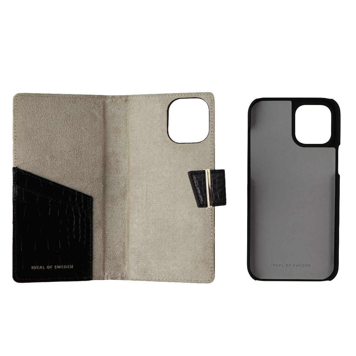 iDeal of Sweden Cora Phone Wallet for iPhone 12 Pro Max - Jet Black Croco - New
