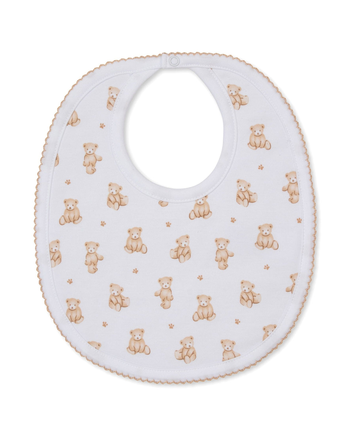 Kissy Kissy Bib - Teddy Bears, Tan, One Size