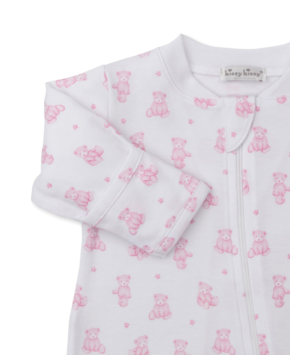 Kissy Kissy Footie w/ Zip - Teddy Bears, Pink, Newborn