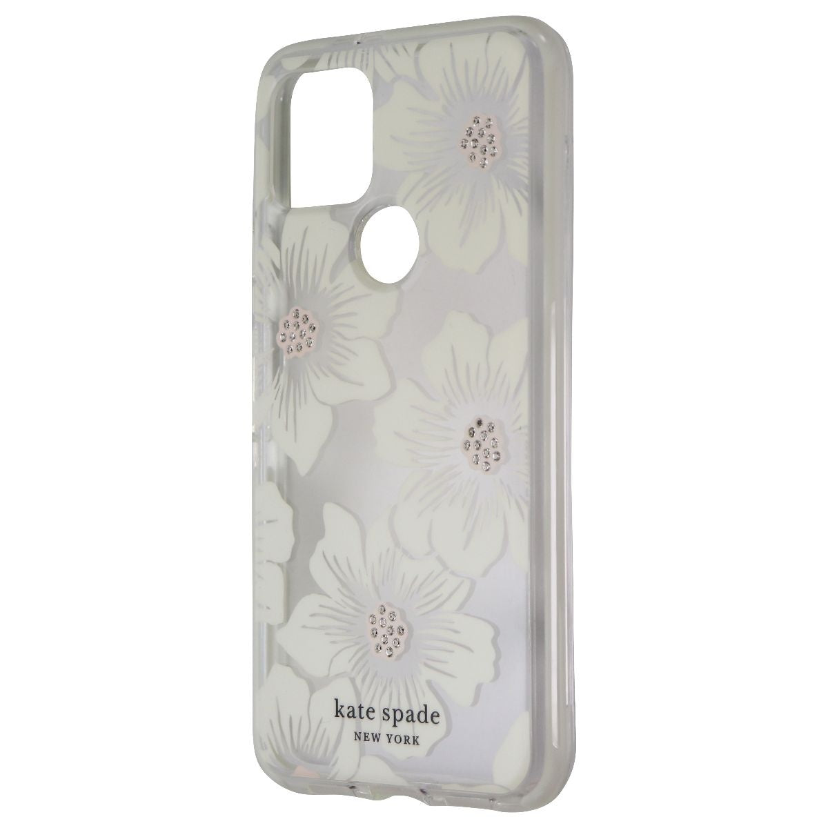 Kate Spade Defensive Hardshell Case for Google Pixel 5 - Hollyhock Floral Clear - New