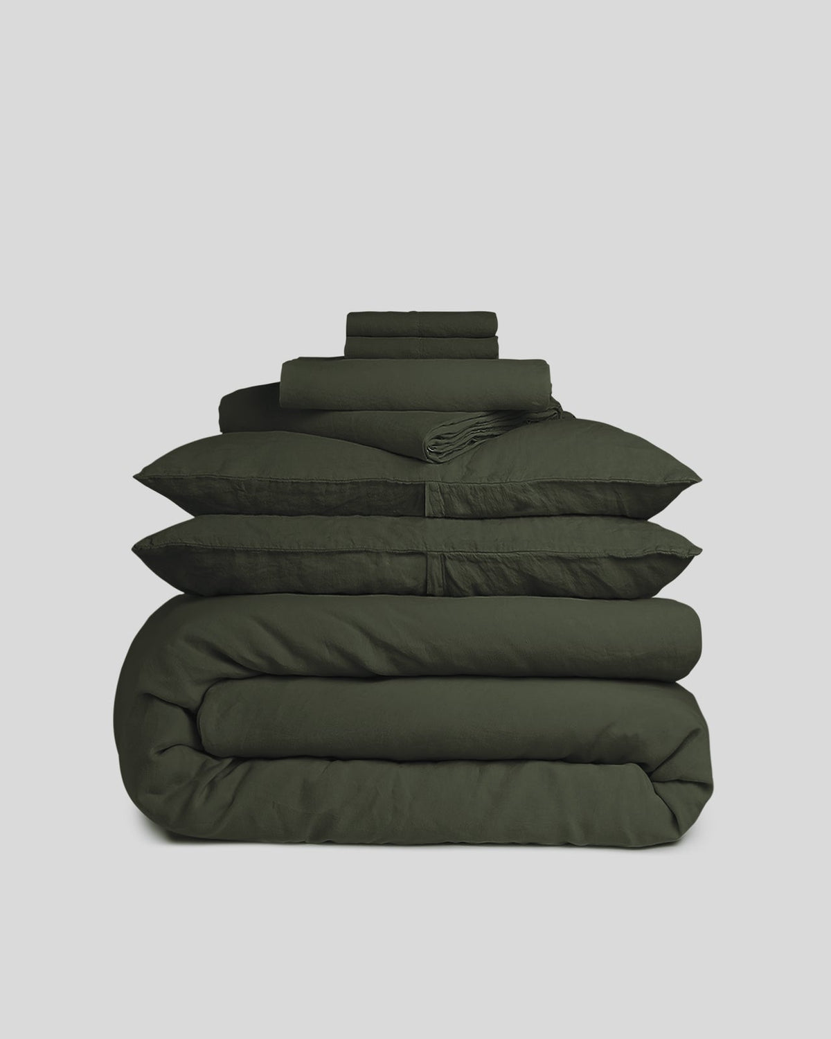 Linen Bundle - Evergreen K/CK