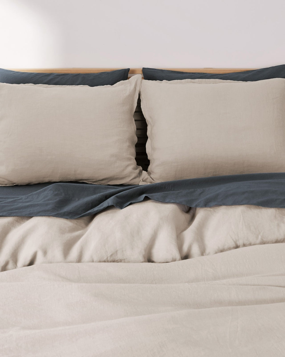 Linen Duvet Cover Set - Bone F/Q