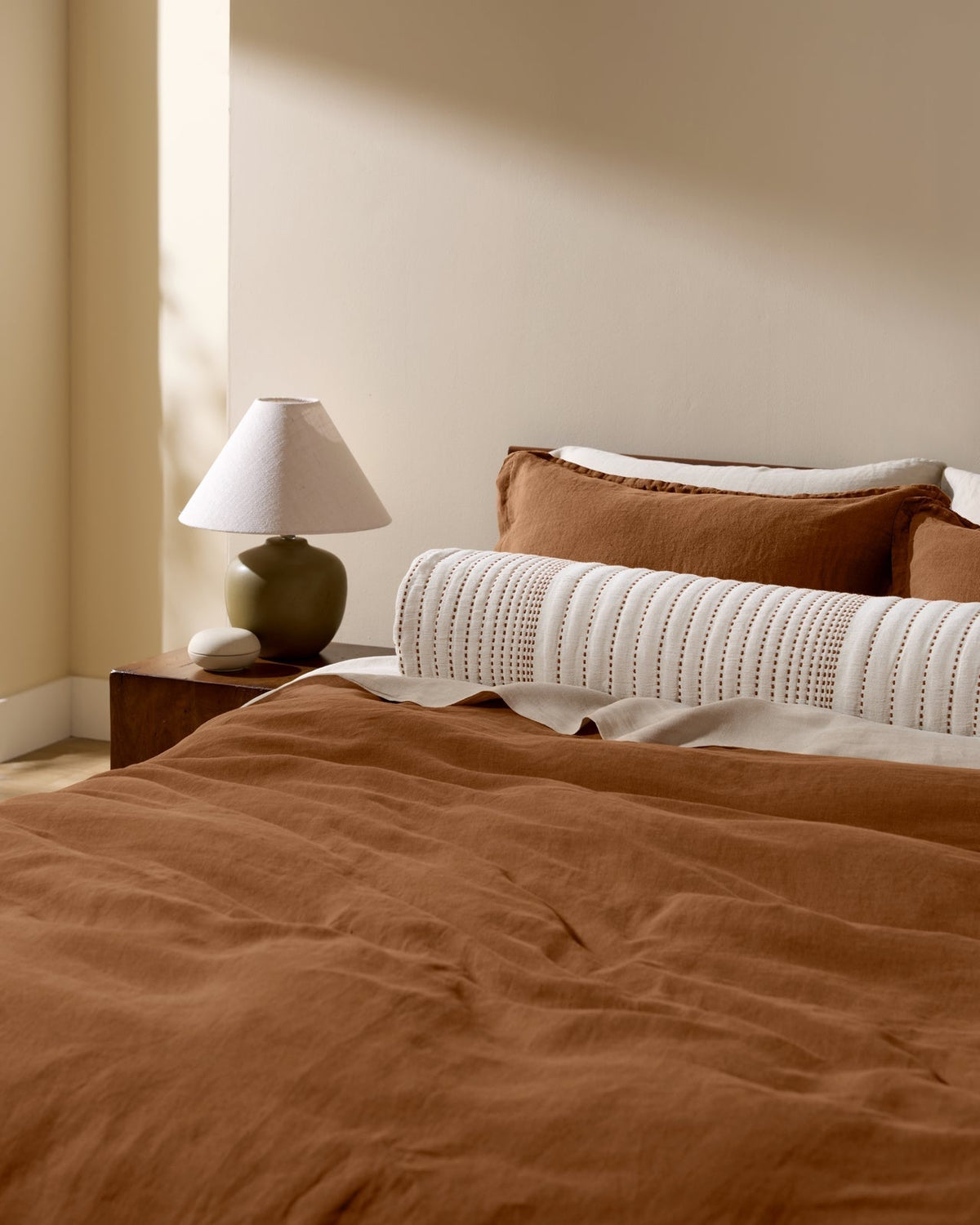 Linen Duvet Cover Set - Tobacco K/CK