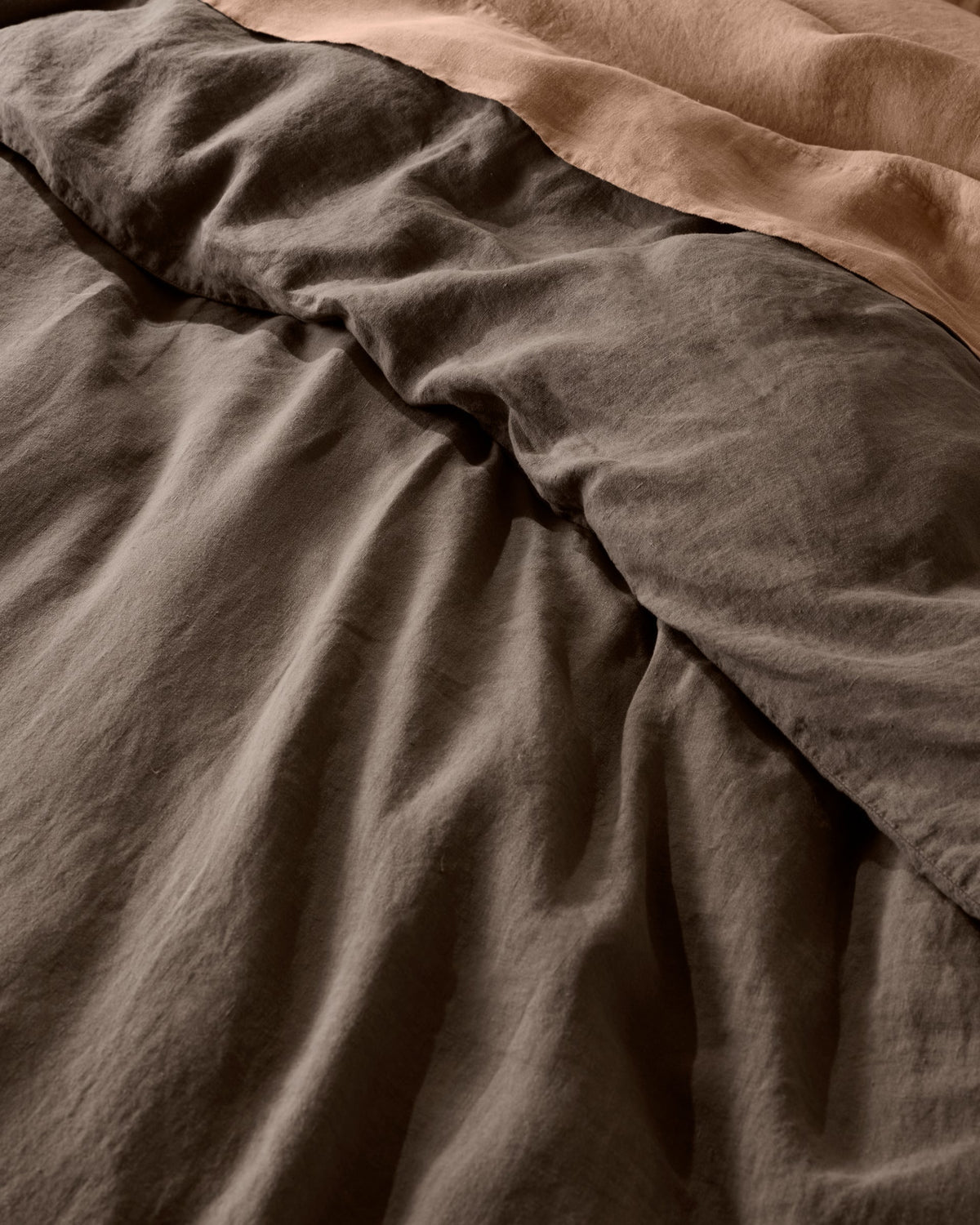 Linen Duvet Cover Set - Warm Grey F/Q