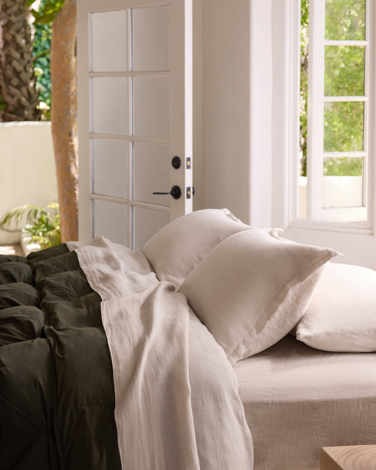Linen Sheet Set - Bone K/CK